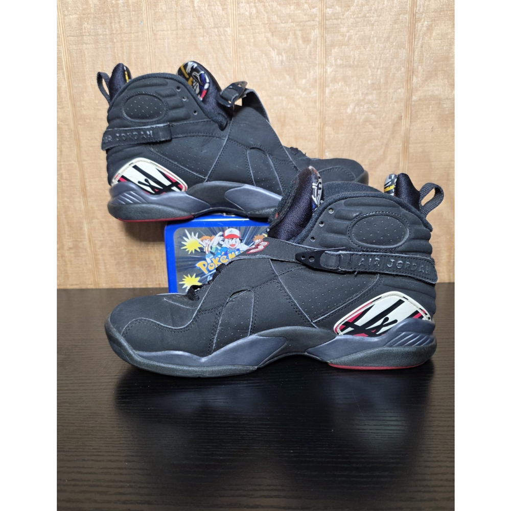 Nike Air Jordan 8 Retro Playoffs 2013 Black Red 305381-061 Men's Size 8.5